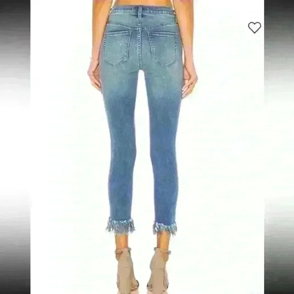 Free People Great Heights Frayed Fringe Skinny Jeans 25 - Picture 2 of 11